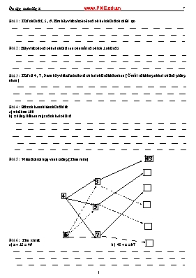 Bài tập nâng cao môn Toán Lớp 2
